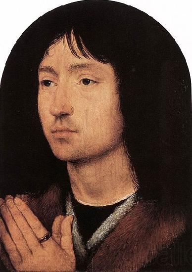Hans Memling Portrait of a Young Man at Prayer Norge oil painting art